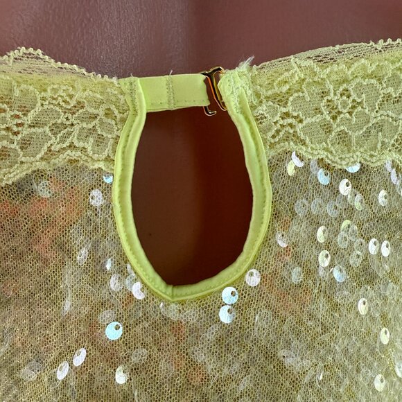Victoria's Secret Sequin Spaghetti Straps Shimmer Mini Slip Dress - Picture 6 of 11